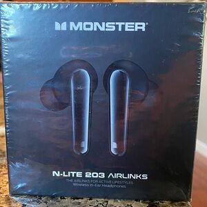 MONSTER N-Lite 203 Airlinks wireless in-ear Bluetooth headphones -brand new!